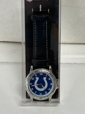 Indianapolis Colts Watch Classic Sports Men's Leather Band Sparo NFL Merch
